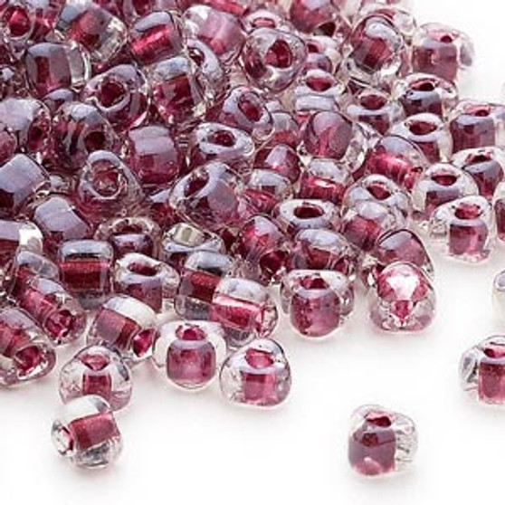 TR5-1118 - Miyuki - #5 - Transparent Clear Colour Lined Wine - 250gms - Triangle Glass Bead