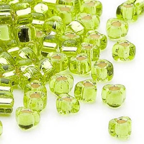 TR5-1801 - Miyuki - #5 - Silver Lined Translucent Lime - 250gms - Triangle Glass Bead