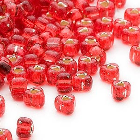 TR5-1808 - Miyuki - #5 - Silver Lined Translucent Red - 250gms - Triangle Glass Bead