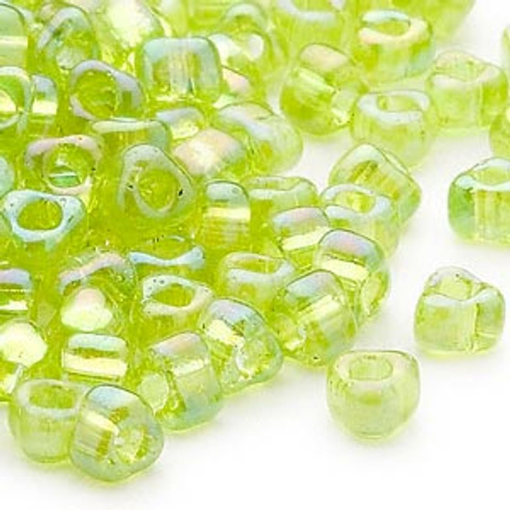 TR5-1153 - Miyuki - #5 - Translucent Iris Lime - 250gms - Triangle Glass Bead