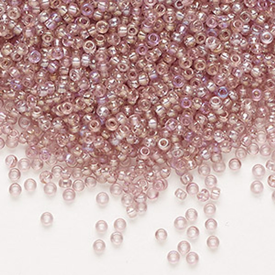 Seed bead, Preciosa Ornela, Czech glass, translucent solgel dyed rainbow pearl (41113), #11 rocaille. Sold per 500-gram pkg.