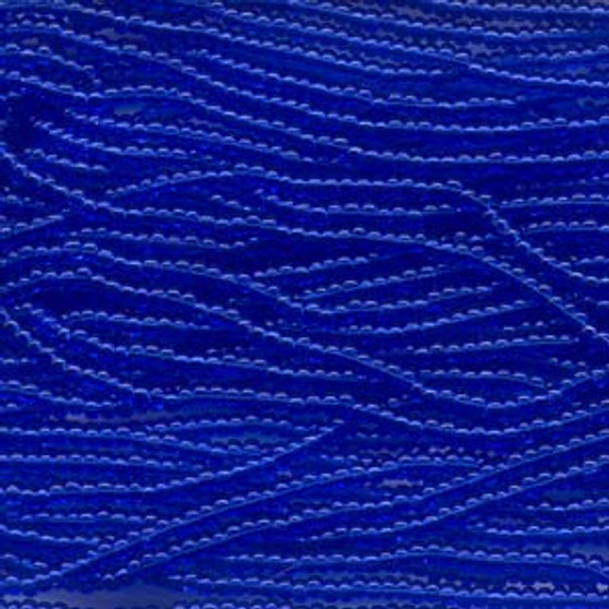 LAST STOCK: Seed bead, Preciosa Ornela, Czech glass, transparent Sapphire (30050), #11 round. Sold per hank.