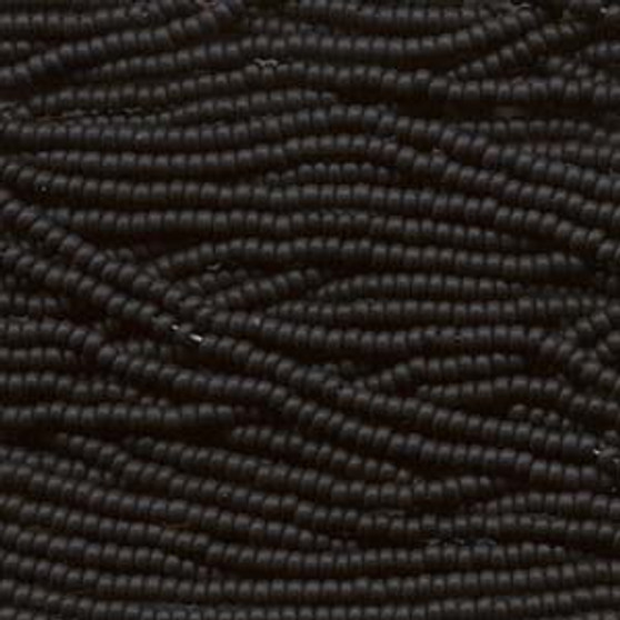 LAST STOCK: Seed bead, Preciosa Ornela, Czech glass, Jet (23980), #11 round. Sold per hank.