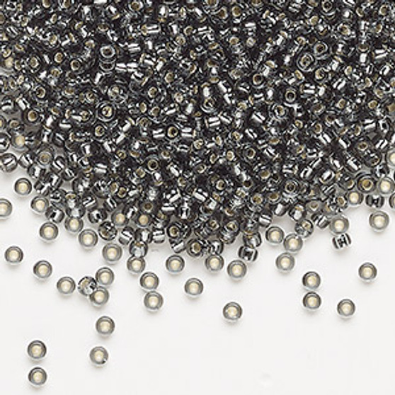 11-21 - 11/0 - Miyuki - Transparent Silver Lined Light Grey - 25gms - Glass Round Seed Bead