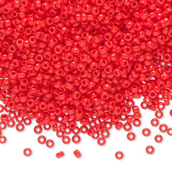 11-407 - 11/0 - Miyuki - Opaque Vermillion Red - 25gms - Glass Round Seed Bead