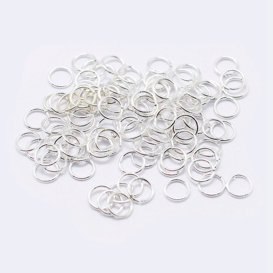 925 Sterling Silver  Open Jump Rings - 6mm x 1mm 18ga - 10gms approx 78 rings