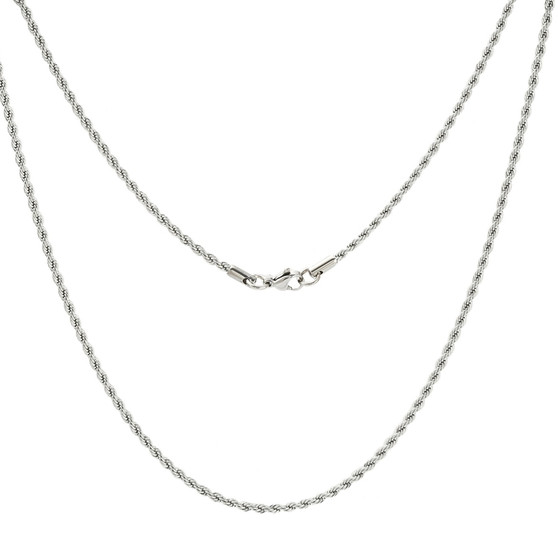 304 Stainless Steel Necklaces - Rope Chain - 50.8cm (20inch) - 10 Chains