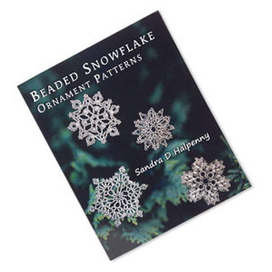 Book, "Beaded Snowflake Ornament Patterns" by Sandra D. Halpenny. Sold Individually.