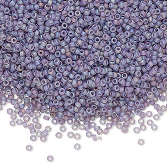 15-157FR - 15/0 - Miyuki - Translucent Matte Rainbow Light Amethyst - 8.2gms Vial Glass Round Seed Beads