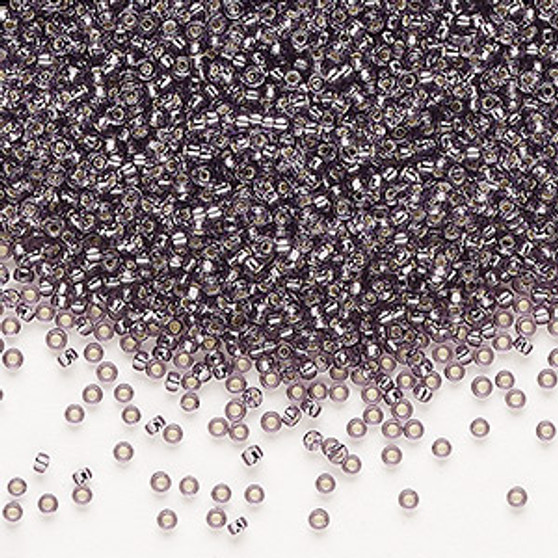 15-24 - 15/0 - Miyuki - Transparent Silver Lined Amethyst - 8.2gms Vial Glass Round Seed Beads