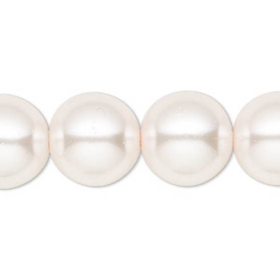 Bead, Celestial Crystal®, crystal pearl, light pink, 16mm round. Sold per 15-1/2" to 16" strand, approximately 25 beads.