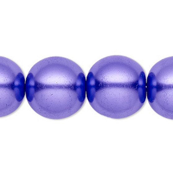 Bead, Celestial Crystal®, crystal pearl, violet, 16mm round. Sold per 15-1/2" to 16" strand, approximately 25 beads.
