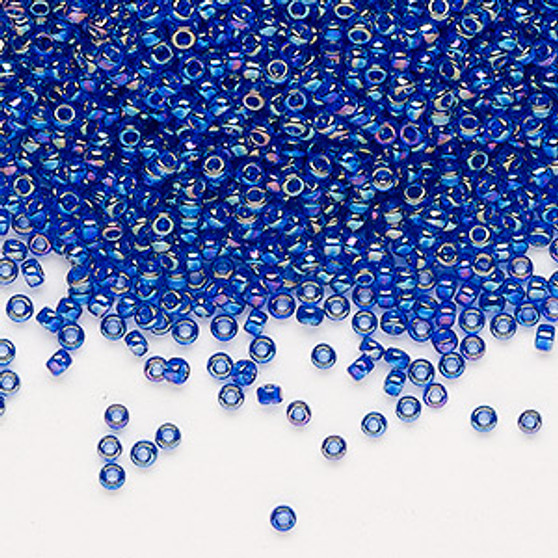 11-177 - 11/0 - Miyuki - Translucent Rainbow Cobalt Blue - 25gms - Glass Round Seed Bead