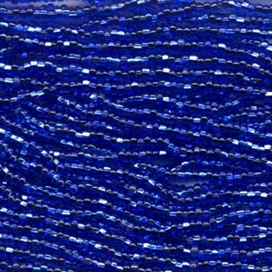 LAST STOCK: Seed bead, Preciosa Ornela, Czech glass, Silver Lined Sapphire (37050), #11 round. Sold per hank.