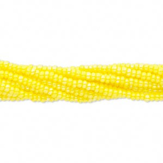 LAST STOCK: Seed bead, Preciosa Ornela, Czech glass, opaque rainbow lemon yellow (84110), #11 round. Sold per hank.