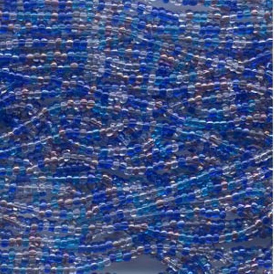 LAST STOCK: Seed bead, Preciosa Ornela, Czech glass, Caribbean Blue (Mix 11, #11 round. Sold per hank.