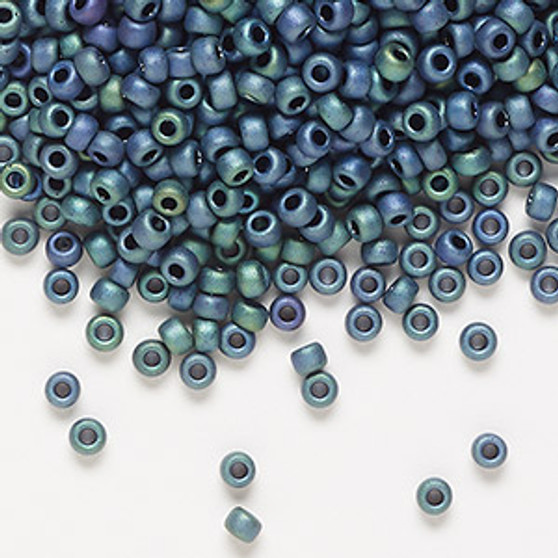 8-2064 - 8/0 - Miyuki -  Opaque Matte Metallic Iris Blue - 50gms - Glass Round Seed Bead