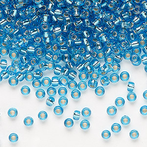 8-2429 - 8/0 - Miyuki -  Tr Silver Lined Ocean Blue - 50gms - Glass Round Seed Bead