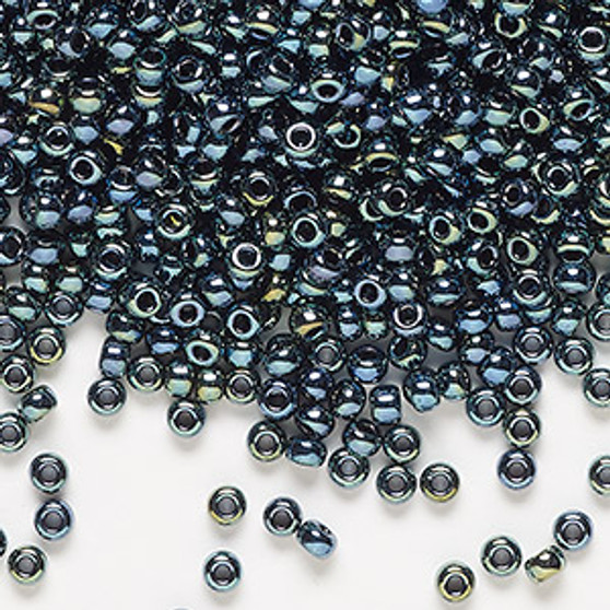 8-456 - 8/0 - Miyuki - Opaque Iris Gunmetal - 50gms - Glass Round Seed Bead