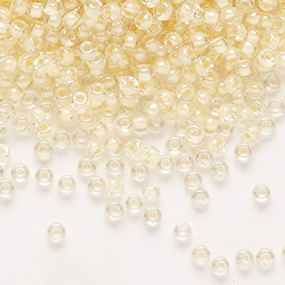 8-2215 - 8/0 - Miyuki - Translucent ivory lined Luster Clear - 50gms - Glass Round Seed Bead