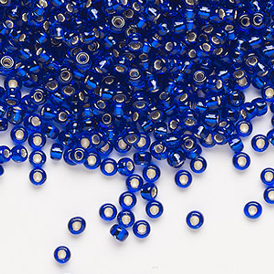 8-20 - 8/0 - Miyuki - Tr Silver Lined Cobalt Blue - 50gms - Glass Round Seed Bead