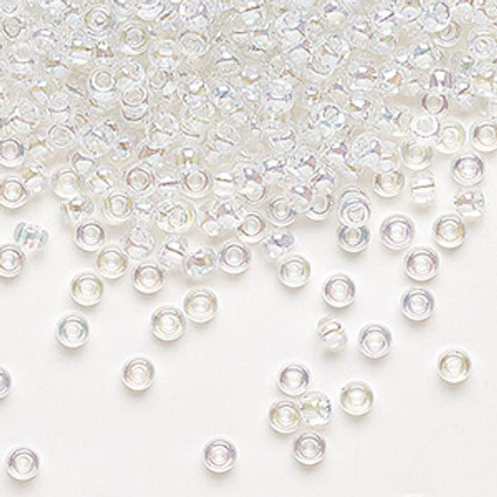 8-250 - 8/0 - Miyuki - Translucent Rainbow White pearl Lined Pale Beige - 50gms - Glass Round Seed Bead