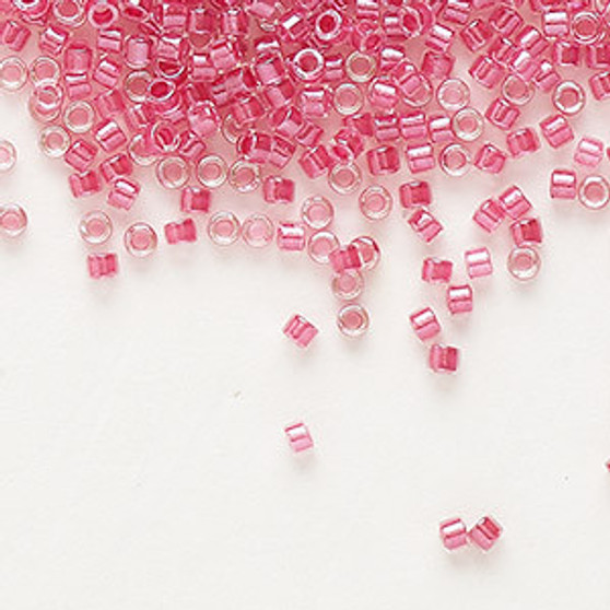 DB0914 - 11/0 - Miyuki Delica - Lined Pink Lipstick - 7.5gms - Cylinder Seed Beads