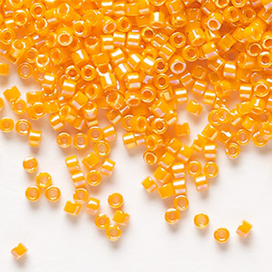 DB1573 - 11/0 - Miyuki Delica - Opaque Rainbow Mandarin Orange - 7.5gms - Cylinder Seed Beads