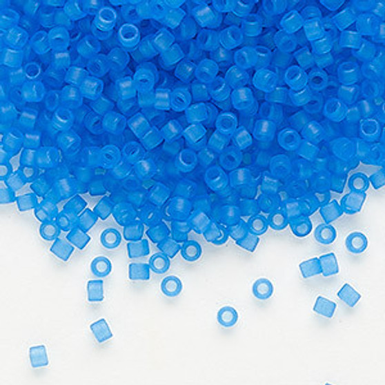 DB0787 - 11/0 - Miyuki Delica - Translucent Matt Dyed Capri Blue - 50gms - Cylinder Seed Beads