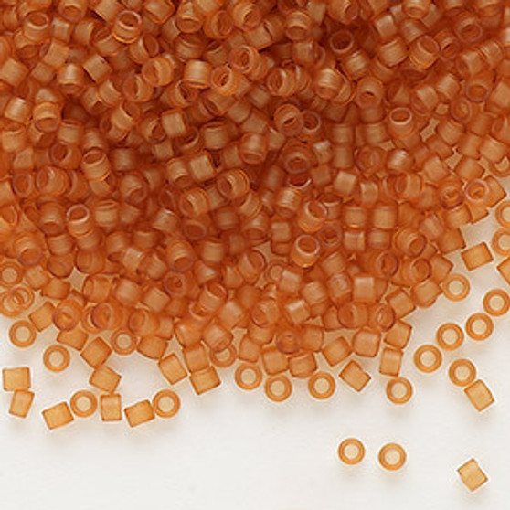 DB0777 - 11/0 - Miyuki Delica - Translucent Matt Dyed Topaz - 50gms - Cylinder Seed Beads