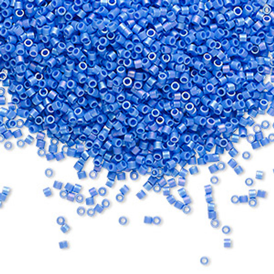 DBS1597 - Miyuki Delica Beads - Cylinder- SIZE #15 - 7.5gms - Colour DBS1597 Op Matte Rainbow Cyan Blue