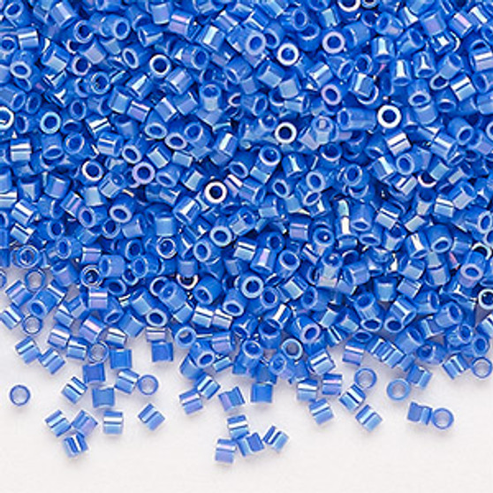 DBS1578 - Miyuki Delica Beads - Cylinder- SIZE #15 - 7.5gms - Colour DBS1578 Op Rainbow Cyan Blue