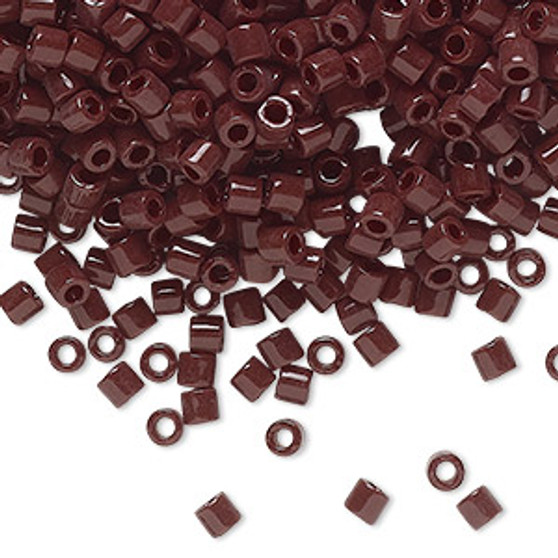 DBL-0734 - 8/0 - Miyuki - Opaque Dark Brown - 7.5gms (approx 220 Beads) - Glass Delica Beads - Cylinder