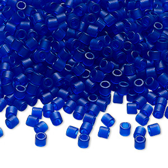 DBL-0748 - 8/0 - Miyuki - Translucent Matte Cobalt - 7.5gms (approx 220 Beads) - Glass Delica Beads - Cylinder