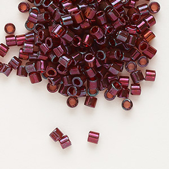 DBL-0105 - 8/0 - Miyuki - Translucent Gold Luster Garnet  - 7.5gms (approx 220 Beads) - Glass Delica Beads - Cylinder