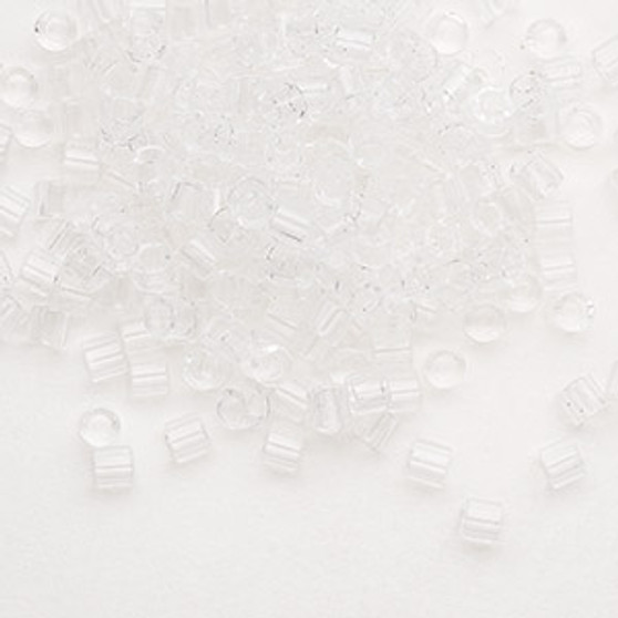 DBL-0141 - 8/0 - Miyuki - Transparent Crystal - 7.5gms (approx 220 Beads) - Glass Delica Beads - Cylinder