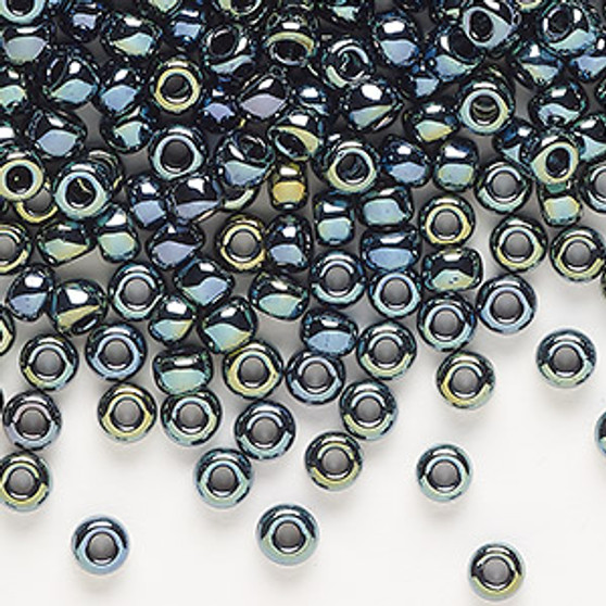 6-456 - 6/0 - Miyuki - Opaque Iris Gunmetal - 25gms - Glass Round Seed Bead