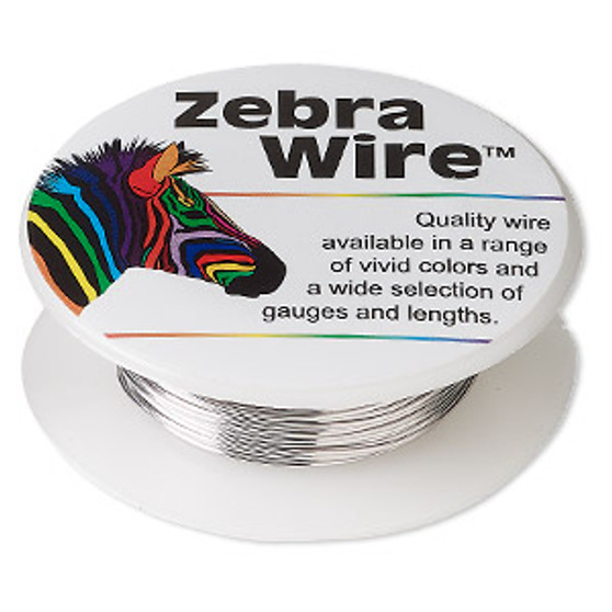 Wire, Zebra Wire™, color-coated copper, titanium grey, 22 gauge. Sold per 15-yard spool.