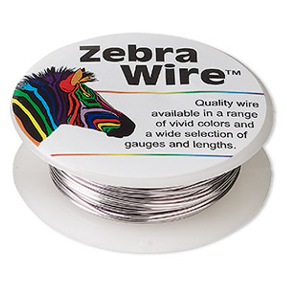 Wire, Zebra Wire™, color-coated copper, titanium grey, 20 gauge. Sold per 15-yard spool.