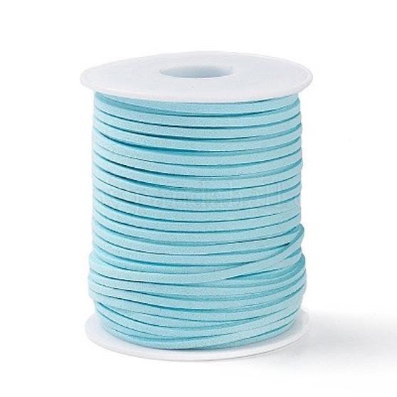 Faux Suede Cord, Sky Blue, 2.5x2mm, about 50 Yards(45m)/Roll