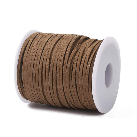 Faux Suede Cord, Camel, 2.5x2mm, about 50 Yards(45m)/Roll