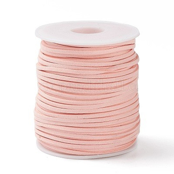 Faux Suede Cord, Misty Rose, 2.5x2mm, about 50 Yards(45m)/Roll