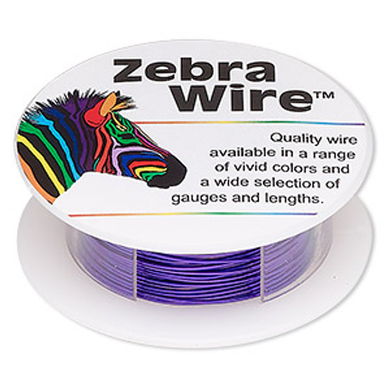 1 x reel of Zebra Wire round - 22 guage (15 yards) Violet