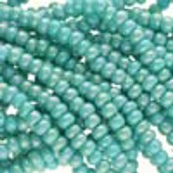 Seed bead, Preciosa Ornela, Czech glass, Green Turquoise AB (64130), #11 round. Sold per hank.