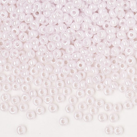 Seed bead, Preciosa Ornela, Czech glass, opaque luster pink, #8 rocaille. Sold per 50-gram pkg.