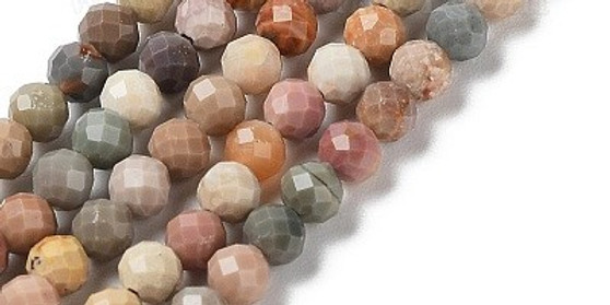 1 Strand - Natural Agate Beads Strands, Faceted, Round, 3.5mm, Hole: 0.6mm, about 108pcs/strand, 15.24~15.43 inch(38.7~39.2cm)