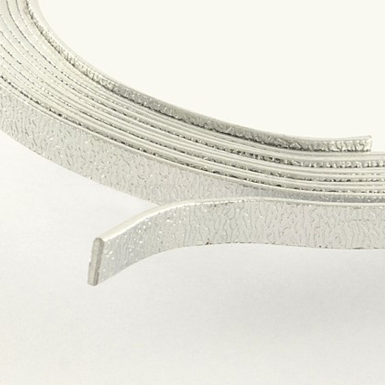 Textured Aluminum WireBezel Strip Wire, 18 Gauge, 5x1mm, about 6.56 Feet(2m)/roll