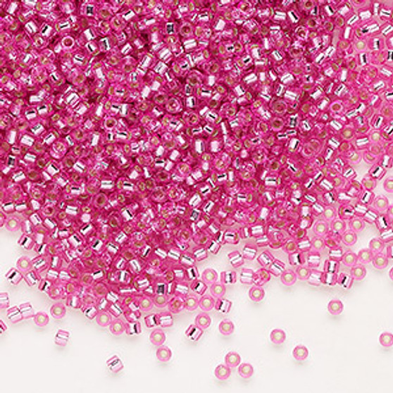 DB2153 - 11/0 - Miyuki Delica - Opaque Silver Lined Duracoat® Pink Parfait - 7.5gms - Cylinder Seed Beads