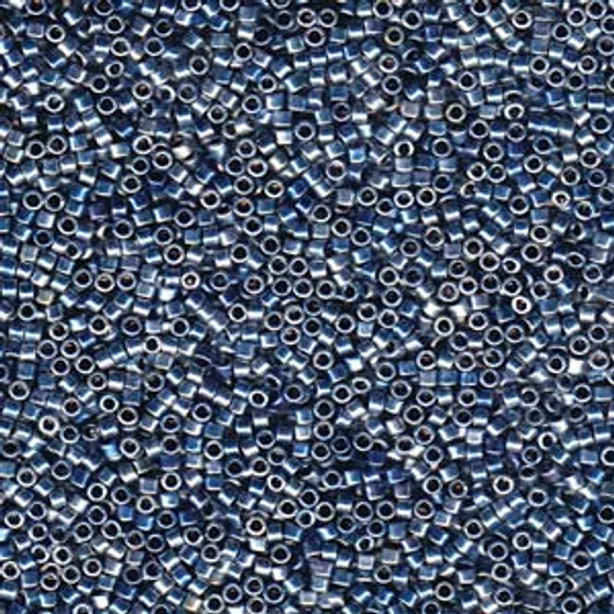 DB0544 - 11/0 - Miyuki Delica - Palladium Blue Gold Iris - 7.2gms - Cylinder Seed Beads