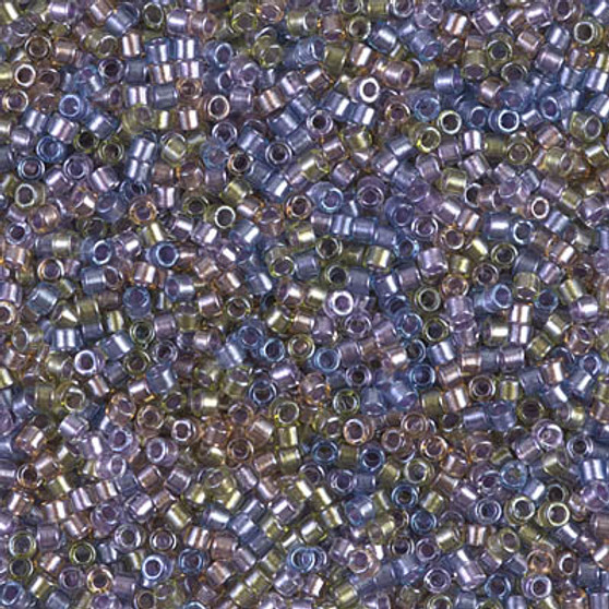 DB0986 - 11/0 - Miyuki Delica - Lined Purple Bronze Mix - 7.5gms - Cylinder Seed Beads